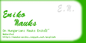 eniko mauks business card